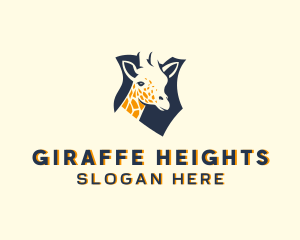 Safari Giraffe Animal logo design