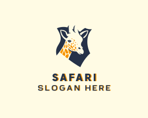 Botswana - Safari Giraffe Animal logo design