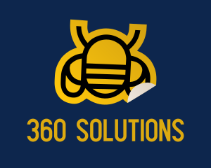 Geometric Bee Sticker logo design