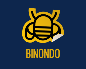 Honey - Geometric Bee Sticker logo design