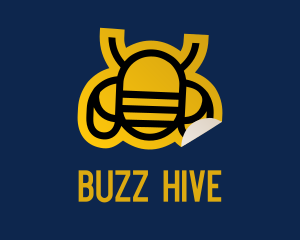 Bumblebee - Geometric Bee Sticker logo design