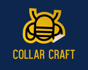 Geometric Bee Sticker logo design