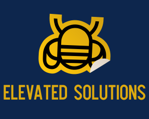 Geometric Bee Sticker logo design