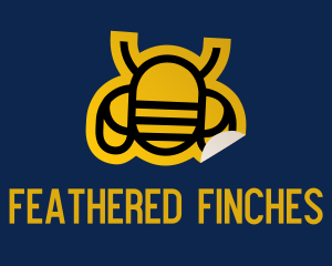 Geometric Bee Sticker logo design