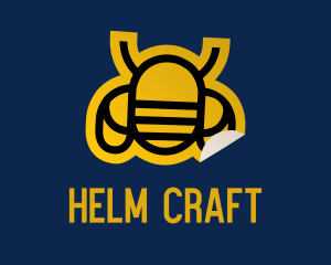 Geometric Bee Sticker logo design