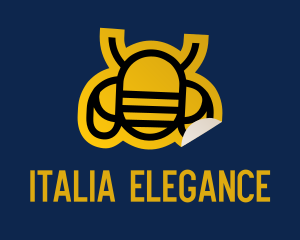 Geometric Bee Sticker logo design