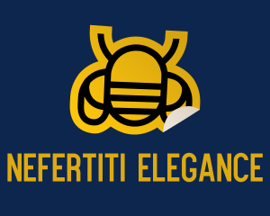 Geometric Bee Sticker logo design