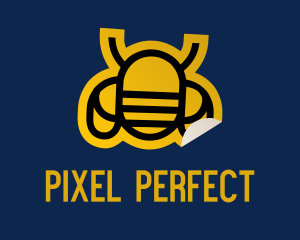 Geometric Bee Sticker logo design