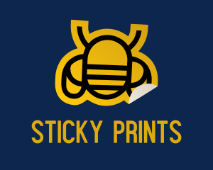 Sticker - Geometric Bee Sticker logo design