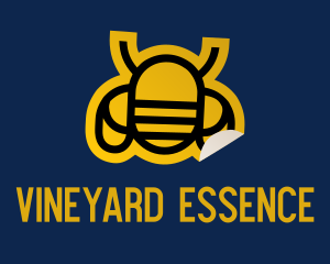 Geometric Bee Sticker logo design