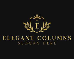 Elegant Wreath Crown logo design