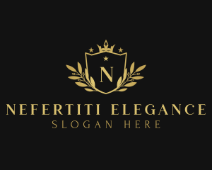 Elegant Wreath Crown logo design