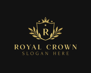 Elegant Wreath Crown logo design