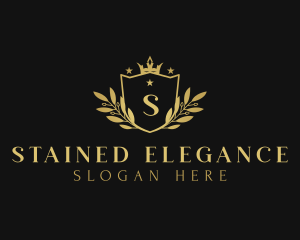 Elegant Wreath Crown logo design