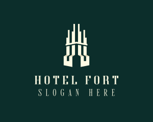 Skyscraper Building Hotel logo design