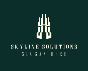 Skyscraper Building Hotel logo design