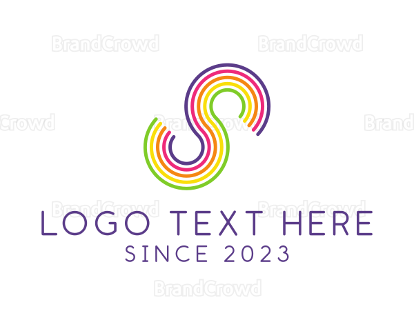 Rainbow Letter S Logo