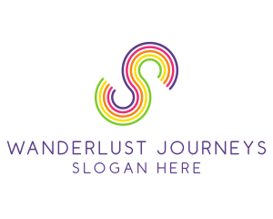 Rainbow Letter S  Logo