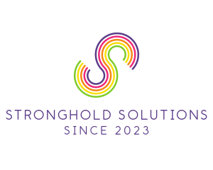 Rainbow Letter S  logo design