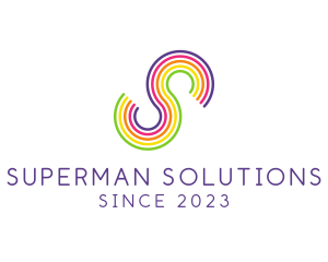 Rainbow Letter S  logo design