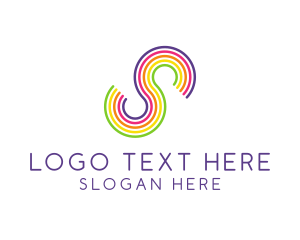 Rainbow Letter S  Logo