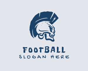 Blue Mohawk Skull Logo