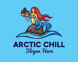 Frozen - Mermaid Seafood Restaurant logo design