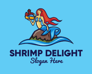 Shrimp - Mermaid Seafood Restaurant logo design