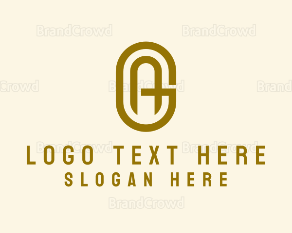 Premium Minimalist Outline Letter GA Logo