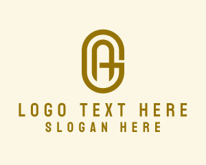 Business Solutions - Premium Minimalist Outline Letter GA logo design