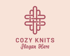 Knitting Pattern Fabric logo design