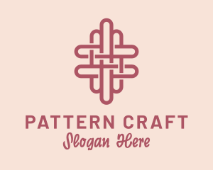 Knitting Pattern Fabric logo design