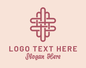 Woven - Knitting Pattern Fabric logo design