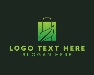 Online Shop - Eco Friendly Shopping Bag logo design