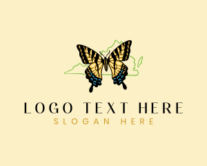 Hairstreak Butterfly - Butterfly Animal Virginia logo design