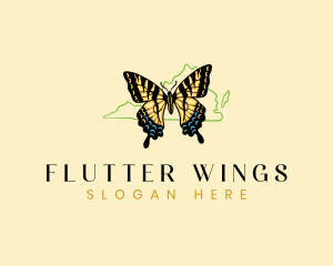 Butterfly Animal Virginia logo design