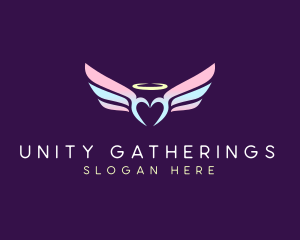 Congregation - Halo Heart Wing logo design