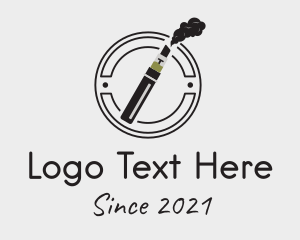 Ecigarette - Vape Pen Emblem logo design