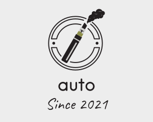 Nicotine - Vape Pen Emblem logo design