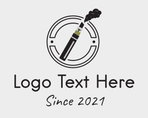 Smoker - Vape Pen Emblem logo design