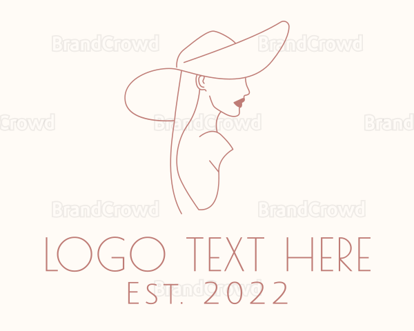 Woman Fashion Hat Logo