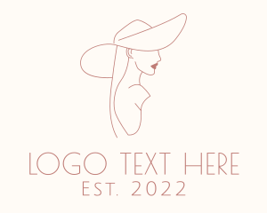 Model - Woman Fashion Hat logo design