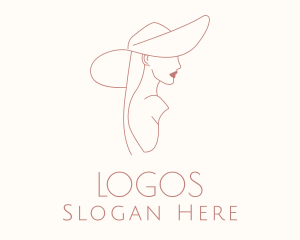 Woman Fashion Hat Logo