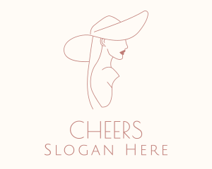 Woman Fashion Hat Logo