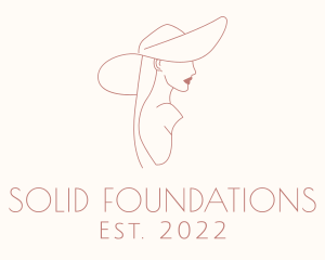 Model - Woman Fashion Hat logo design