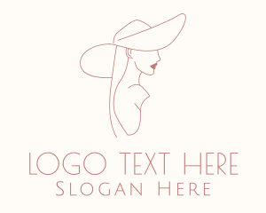 Woman Fashion Hat Logo