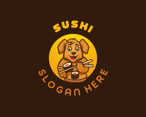 Sushi Dog Chopsticks logo design