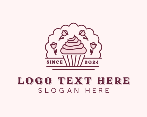 Rose Bakery Cupcake Logo