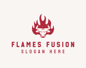 Bull Flame Steakhouse logo design