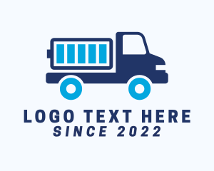 Electric Car - Battery Transport Truck logo design